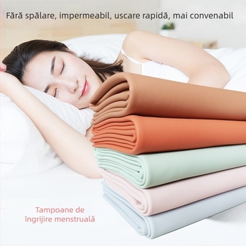 Protecție de pat din bumbac cu strat impermeabil, barieră împotriva urinei pentru bebeluși și persoane în vârstă, moale și reutilizabilă