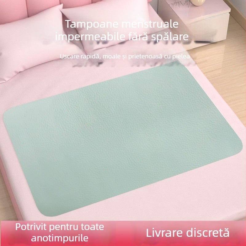 Protecție de pat din bumbac cu strat impermeabil, barieră împotriva urinei pentru bebeluși și persoane în vârstă, moale și reutilizabilă