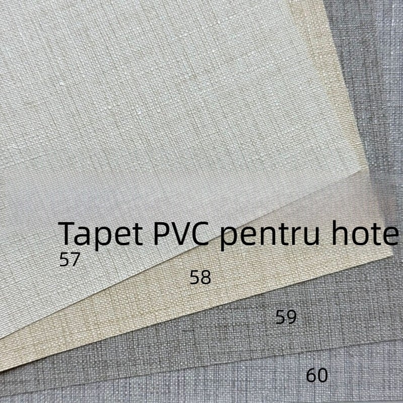 Acoperire de perete din PVC cu bază din țesătură încrucișată, lățime 1,37 m, tapet vinilic cu suprafață embosată, rezistentă la foc