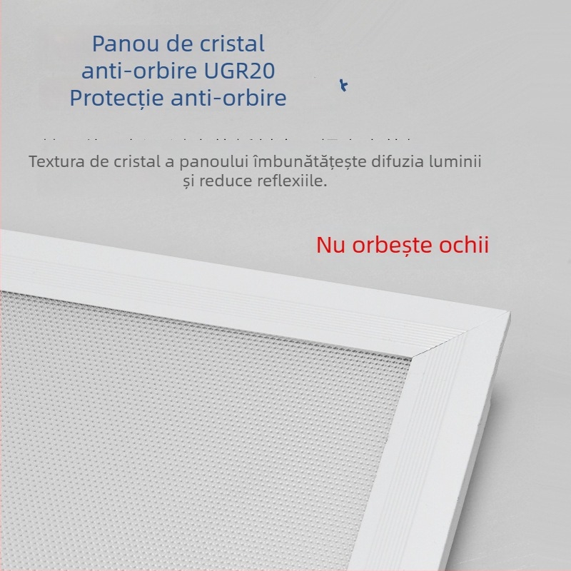 600x600 Panou LED plafon integrat, panou anti-glare 60x60, iluminare birou 5000K
