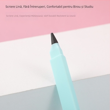 Creion fără cerneală, etern, cu gumă, imprimare siglă, nucleu grafit durabil