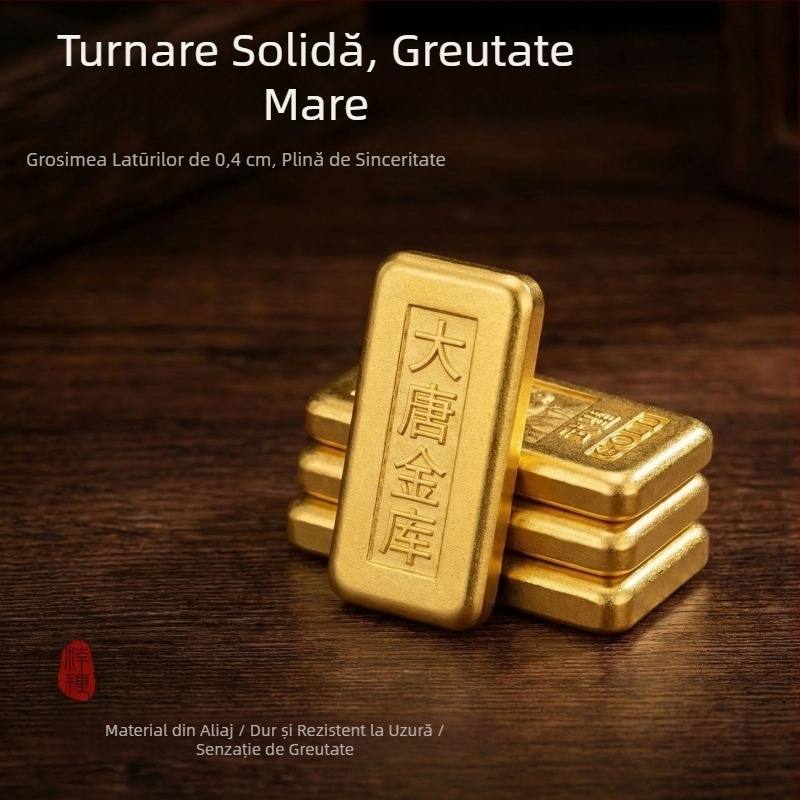 Bare de aur din aliaj imitativ, bucăți solide de aur, semințe de aur, bare de metal solide de aur, obiect decorativ