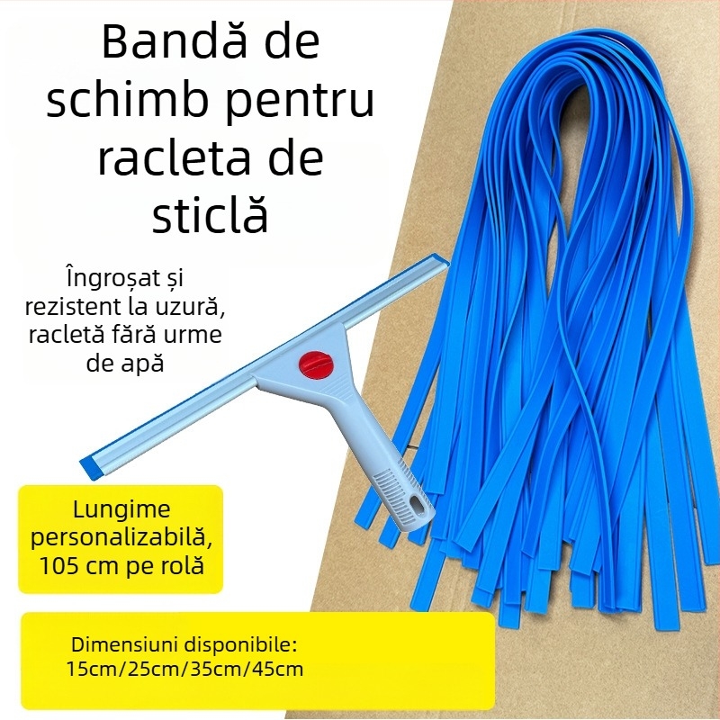 Ștergător de sticlă cu silicon îmbunătățit pentru uz casnic – fără pete de apă, racletă pentru suprafețe