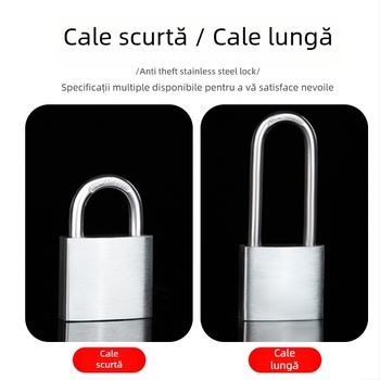 Lacăt din oțel inoxidabil 304, U-form pentru sertare, vehicule de livrare și porți ale depozitului – impermeabil, rezistent la rugină, antifurt