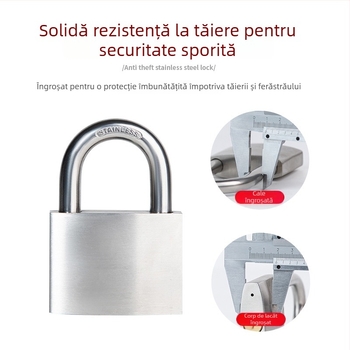 Lacăt din oțel inoxidabil 304, U-form pentru sertare, vehicule de livrare și porți ale depozitului – impermeabil, rezistent la rugină, antifurt