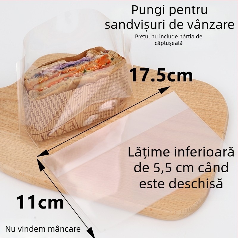 Set de hârtie pentru ambalarea sandvișurilor: hârtie absorbantă pentru ulei, hârtie pentru hamburgeri, hârtie Kraft, hârtie de copt, ambalare alimentară exterioară