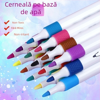 Marker acrilic pentru artă la grădiniță și gimnaziu; culori opace; culori stratificabile; sigur pentru copii; lavabil.