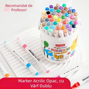 Markere acrilice pentru copii – opace, rezistente la apă, pentru desen DIY cu acuarelă, colorate