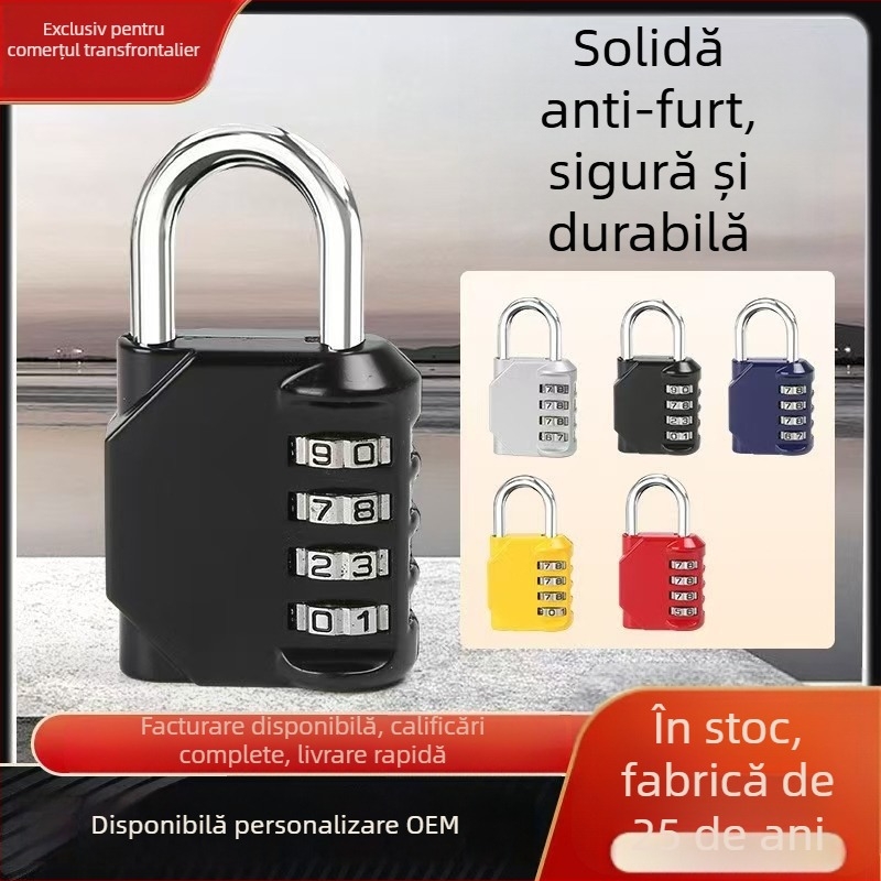 Lacăt cu combinație protejat prin parolă, compact, pentru dulapuri de depozitare, bagaje, rucsacuri, utilizare casnică, cămine, cadre de bicicletă, căști și dulapuri de la sala de sport.