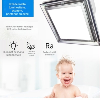 Iluminare LED încorporată în plafon și ventilator de ventilație 2-în-1 pentru bucătărie și baie