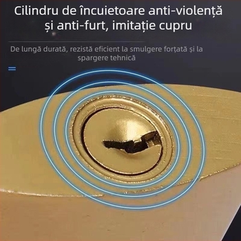 Lacăt din fier cu aspect cupru, lacăt pentru mobilier/ dulap, cu cheie