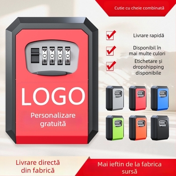 Cutie de chei cu parolă pentru ușă cu ochi de pisică – decor pentru pensiune, cutie de chei temporară, produs brevetat, model 907