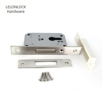 RML-21 Corpul de încuietoare pentru ușă glisantă, oțel inoxidabil, cârlig dublu, distanță de 40 de găuri, accesoriu de încuietor pentru balcon și bucătărie