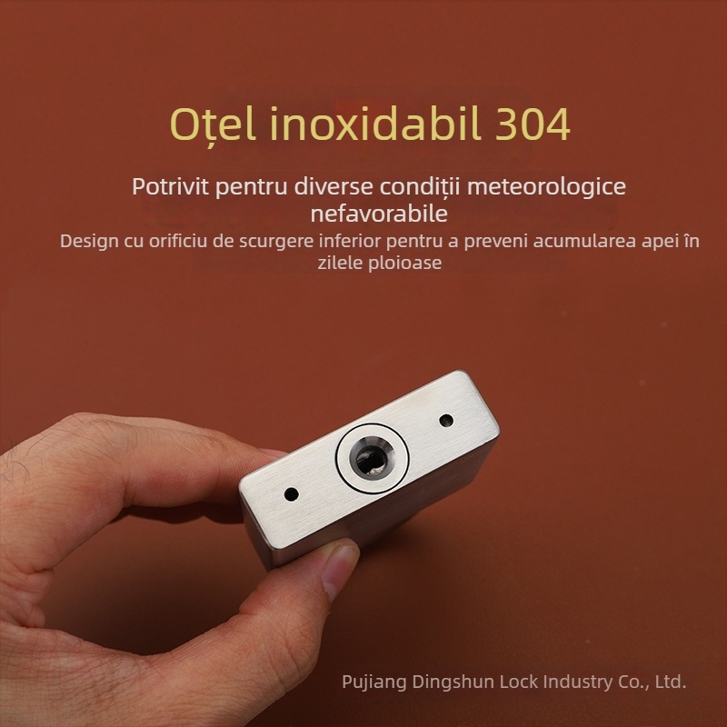 Lacăt din oțel inoxidabil 304, impermeabil, rezistent la coroziune, pentru exterior, lacăt pentru ușa de la casă, antifurt