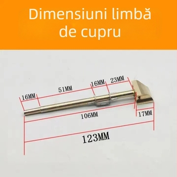 Set clasic de încuietoare exterioară pentru ușă cu limbă de cupru și limbă înclinată, nucleu din aliaj de zinc și cupru
