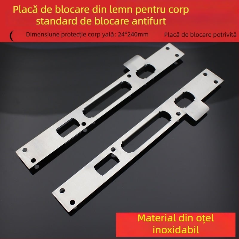 Ghid din oțel inoxidabil pentru încuietoarea ușii și placa de poziționare a cadrului, 24 mm