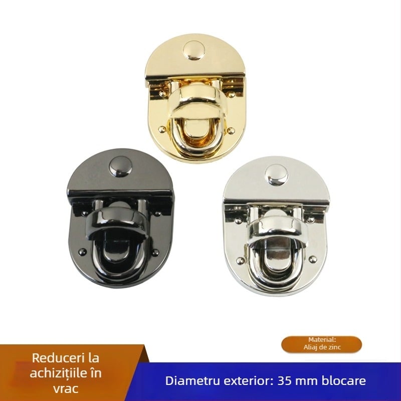 Încuietoare rotativă din aliaj de zinc de 35 mm pentru genți – accesorii decorative pentru genți