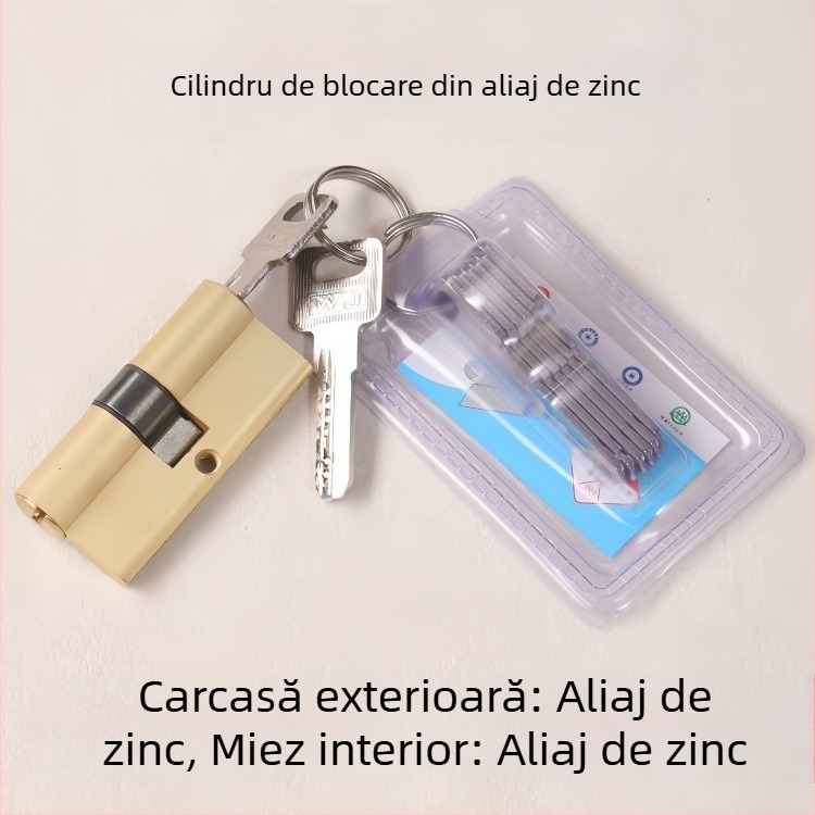 A6 Shu Xing cilindru din aliaj de zinc, cheie disc WJ, pentru ușă de intrare, cilindru antifurt, 8 chei