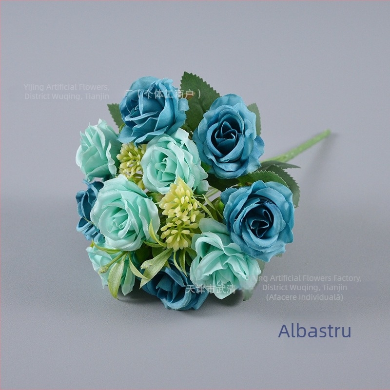 Buchet de flori artificiale cu trandafiri Osmanthus pentru decor în casă