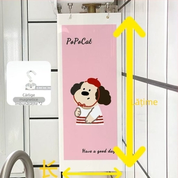Panou protector magnetic din acril pentru boiler, design cu caricatură, încărcare mare
