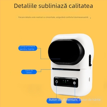 Imprimantă termică pentru etichete de 58 mm, pentru clasificare și etichete de îmbrăcăminte, imprimantă portabilă Bluetooth pentru copii
