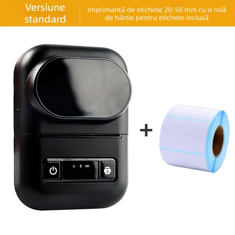 Imprimantă termică pentru etichete de 58 mm, pentru clasificare și etichete de îmbrăcăminte, imprimantă portabilă Bluetooth pentru copii
