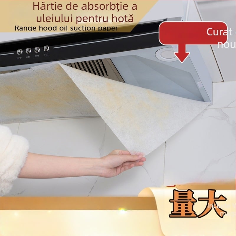 Membrană de filtru din hârtie absorbantă pentru hotă, etichetă anti-ulei, plasă de filtrare, capac rezistent la ulei