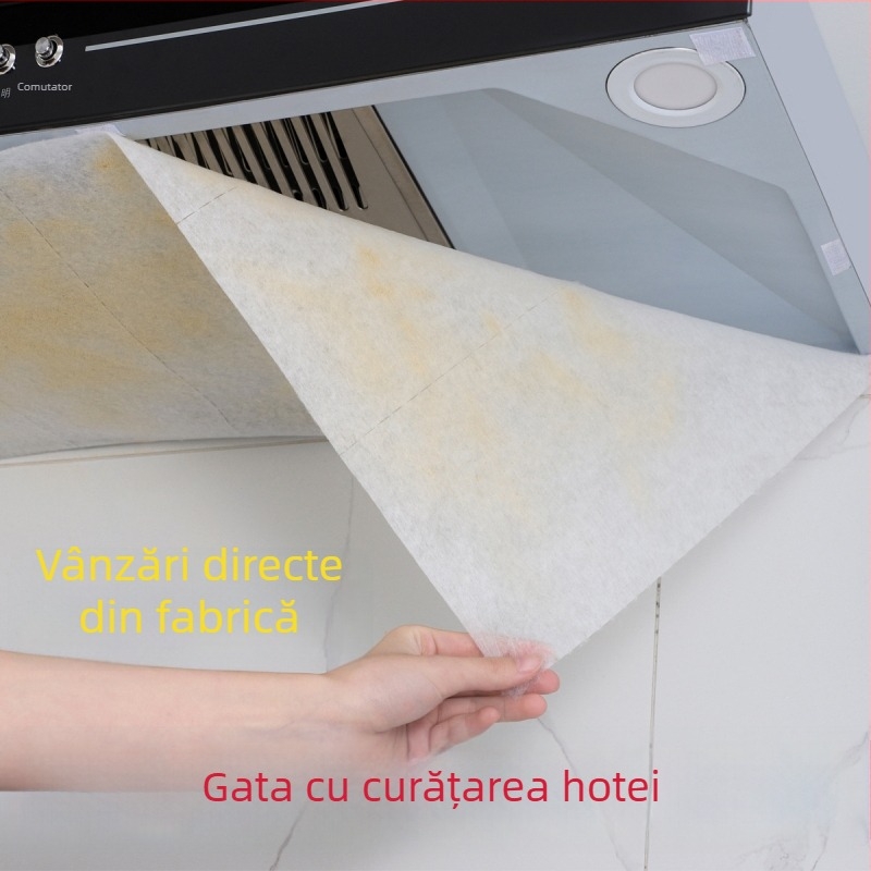 Membrană de filtru din hârtie absorbantă pentru hotă, etichetă anti-ulei, plasă de filtrare, capac rezistent la ulei