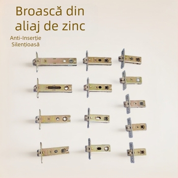 Mingwang Încuietoare pentru uși interioare din lemn, mâner, corp din cupru și limbă bolt pentru baie, componente din aliaj de zinc