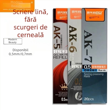 Pix Modern Beauty cu mecanism de apăsare, cartuș de reîncărcare cu vârf cu arc AK-5/AK-6/AK-7, pix de birou cu capacitate mare