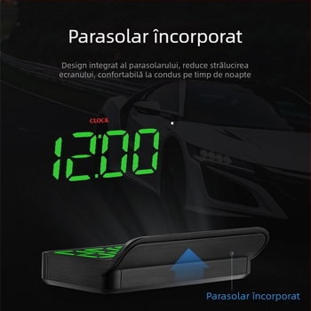 HUD de înaltă rezoluție pentru automobile, compatibil OBD, ecran de afișaj portabil