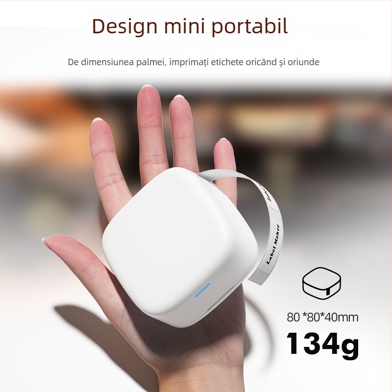 Imprimantă portabilă de etichete Bluetooth, imprimare termică pentru etichete autoadezive impermeabile