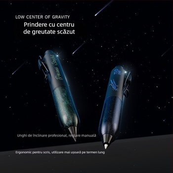 Pix gel Tanosai Star Rain, compact și gros, stil retro, cerneală neagră 0,5 mm, pix de buzunar portabil