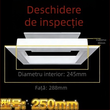 Capac din plastic pentru porturi de inspecție în pereți și în plafoane și deschideri pentru conducte