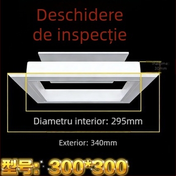Capac din plastic pentru porturi de inspecție în pereți și în plafoane și deschideri pentru conducte