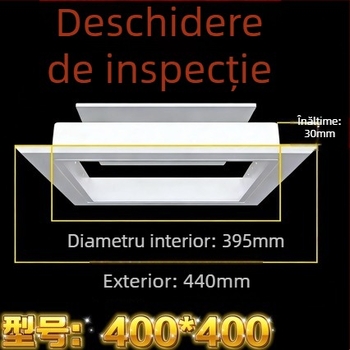 Capac din plastic pentru porturi de inspecție în pereți și în plafoane și deschideri pentru conducte