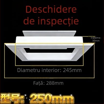 Capac din plastic pentru porturi de inspecție în pereți și în plafoane și deschideri pentru conducte