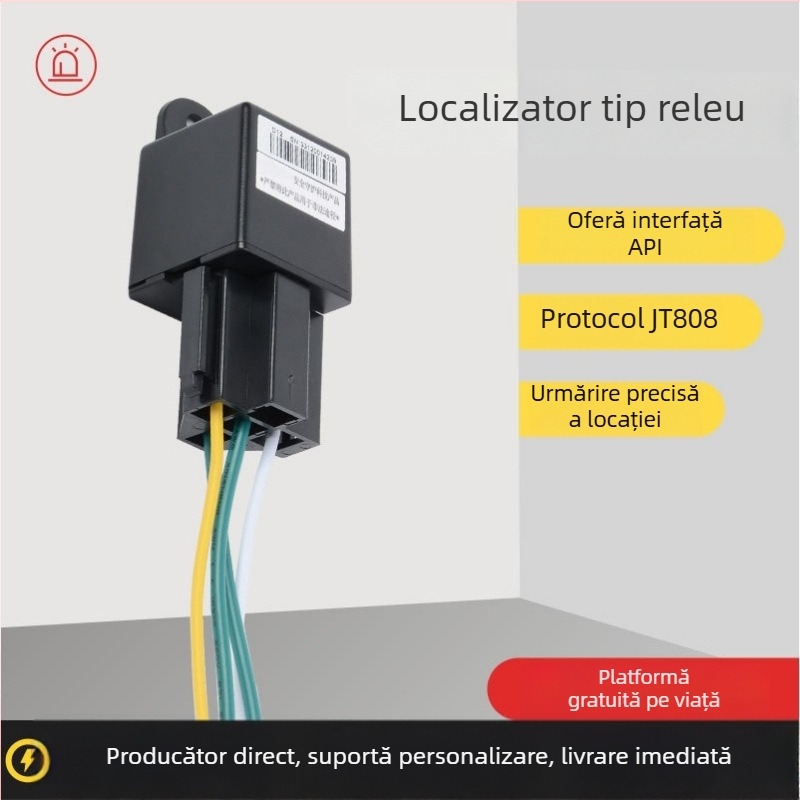 Versiune globală 4G pentru releu auto cu localizator GPS, control de combustibil de la distanță și protecție anti-furt, tracker instant pentru vehicul