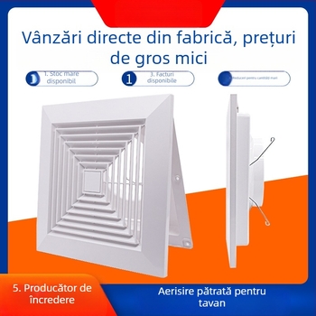 Difuzor pătrat pentru aer condiționat, panou de ventilație de tavan, ieșire a aerului