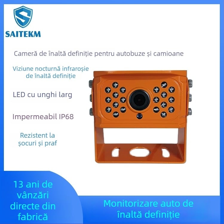Cameră pentru vehicul, vizionare noaptea Starlight, monitor IPC în rețea pentru vedere posterioră, pentru excavator și combine de recoltat — Model STM-821, 1080P/960, afișaj 2 canale