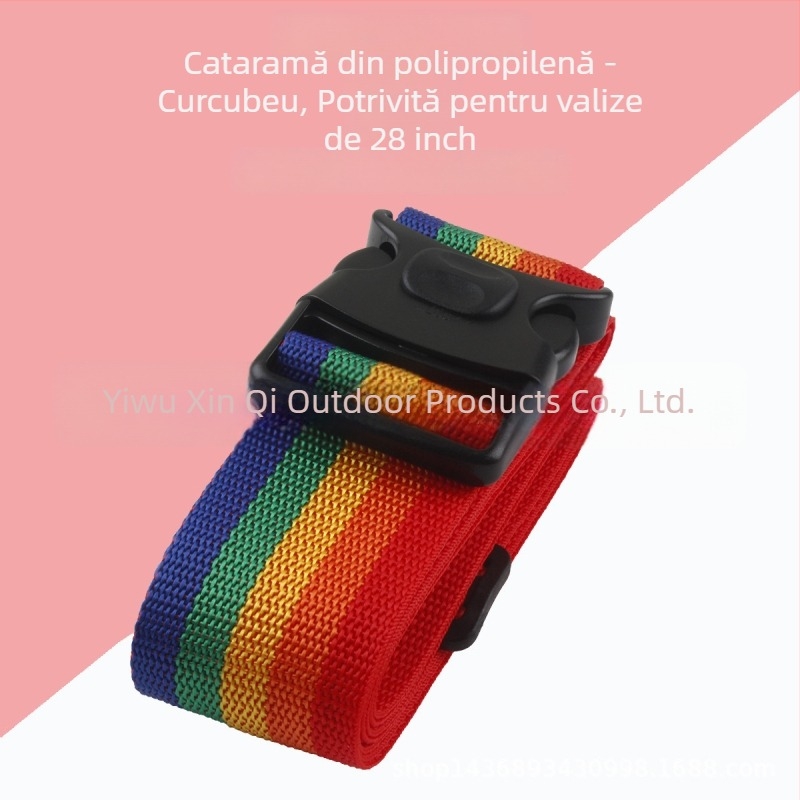 Curea nouă de bagaje cu încuietoare pentru valize – anti-tăiere, rezistentă la cutremure, poliester, culoare solidă