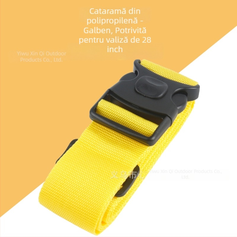 Curea nouă de bagaje cu încuietoare pentru valize – anti-tăiere, rezistentă la cutremure, poliester, culoare solidă