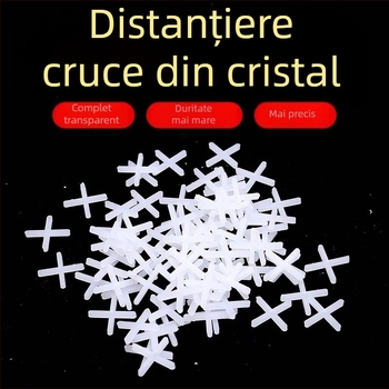 Carte de poziționare a plăcilor și clipuri cruciforme de nivelare – clipuri din plastic pentru rosturi ale plăcilor