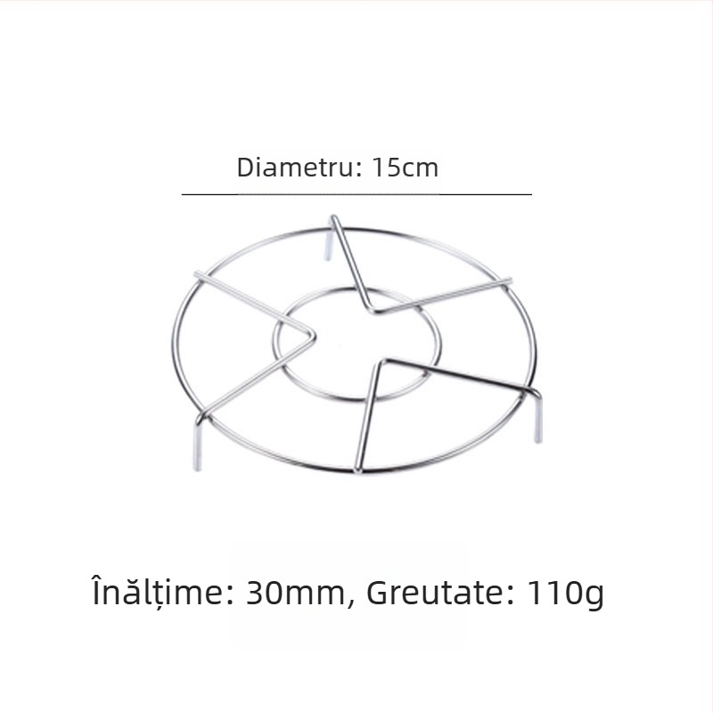 Raft de aburi din oțel inoxidabil 304 pentru oală de gătit cu orez și pentru aburător casnic, suport pentru legume, rezistent la apă, fir de 4,0 mm