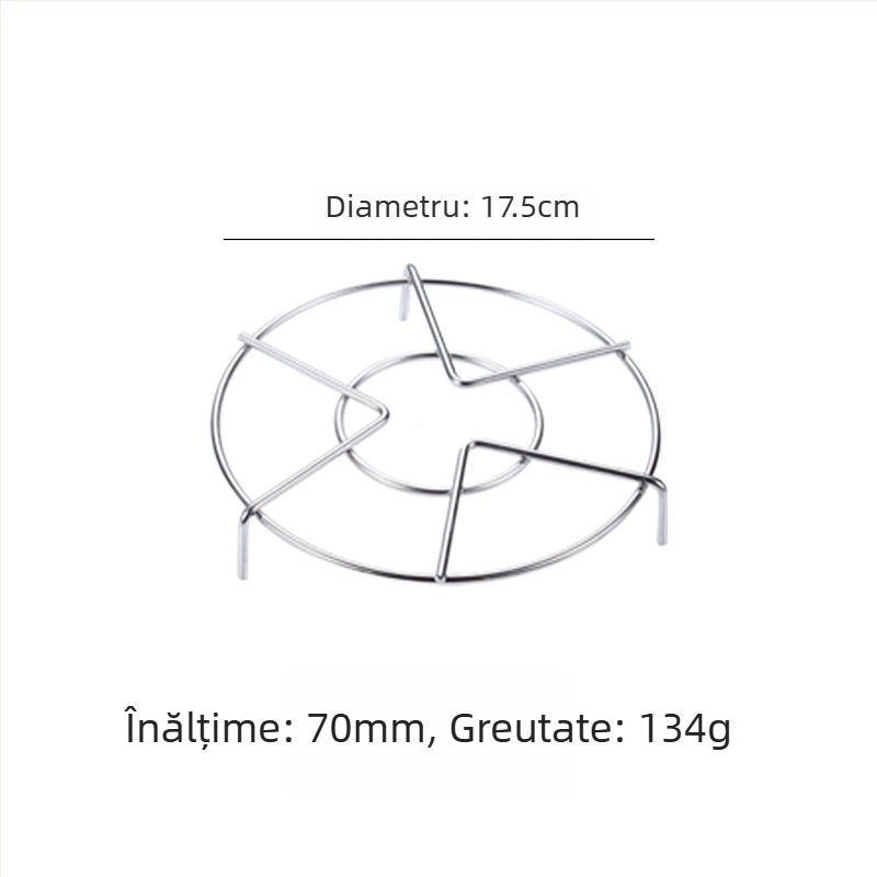Raft de aburi din oțel inoxidabil 304 pentru oală de gătit cu orez și pentru aburător casnic, suport pentru legume, rezistent la apă, fir de 4,0 mm
