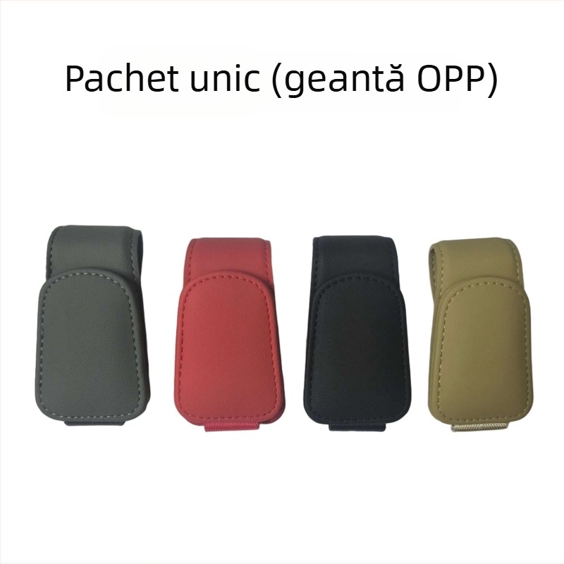 Clip pentru ochelari auto, suport multifuncțional pentru ochelari, buzunar pentru chitanțe și placă de înmatriculare magnetică