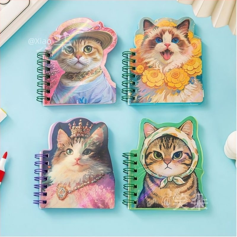 A7 caiet cu spirală în formă, cu tematica Hunter Witch Group, desen animat drăguț, stil kawaii, K-Pop, pagini colorate, liniate