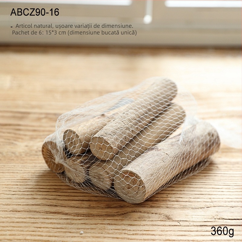 Accesorii de decor pentru scenă de Crăciun: conuri de pin naturale, bușteni din lemn, fructe uscate, flori uscate și accesorii decor pentru atmosferă