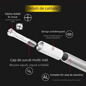 Cuțit de atelier din aliaj de aluminiu – cuțit stilou pentru jurnal, gravură și tăierea hârtiei DIY
