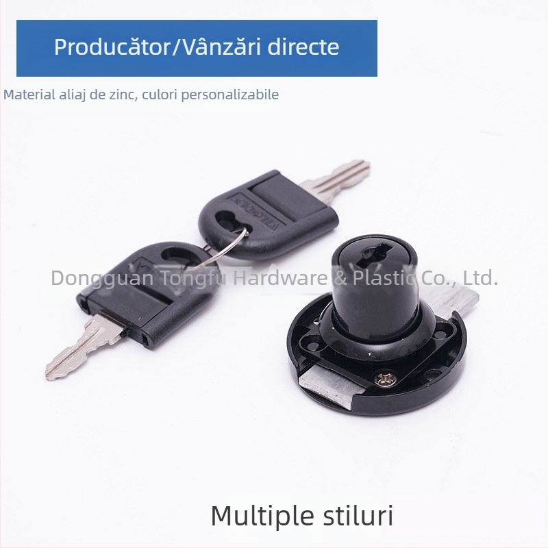 Încuietoare rotundă DR-17 pentru dosare, dulap metalic și sertare de birou